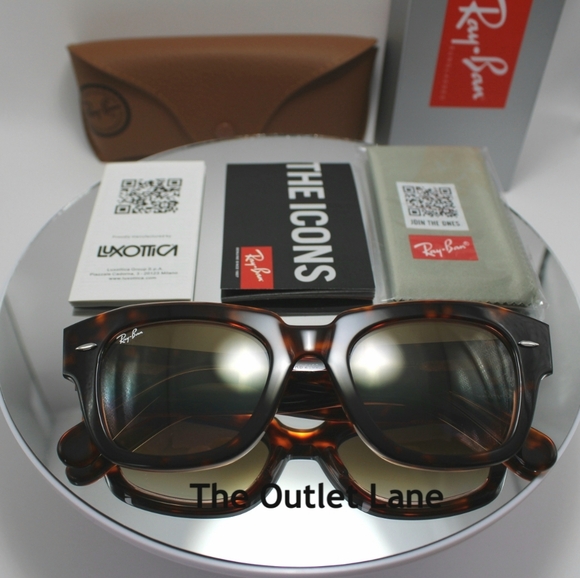 Model Display RayBan State Street Tortoise RB2186 Gradient Brown - Picture 14 of 16